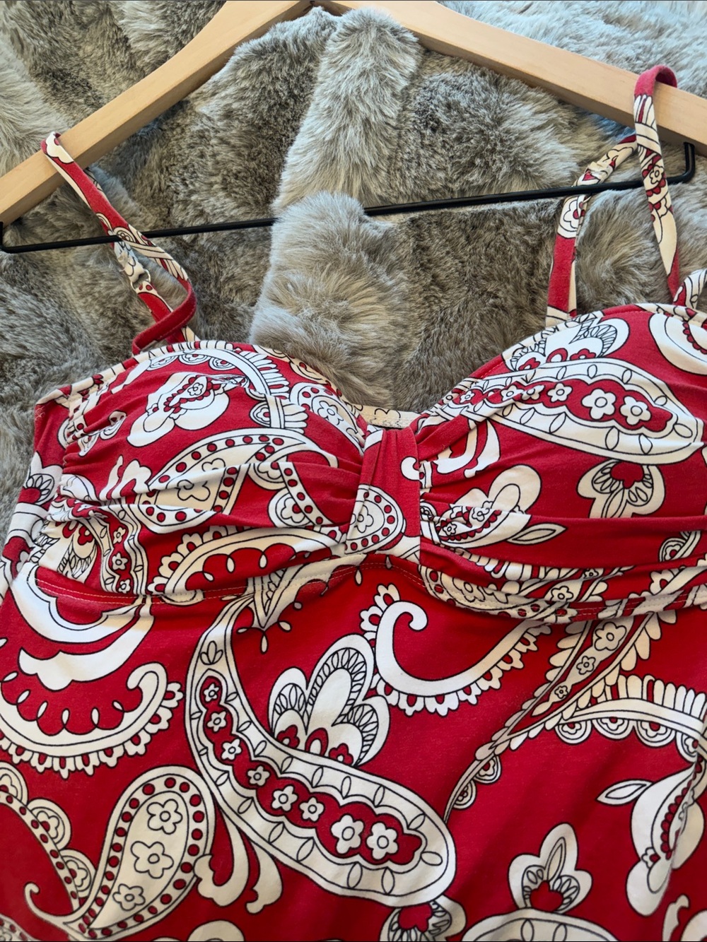 Tommy Bahama Red and White Paisley Cotton Sundress - Picture 4 of 10